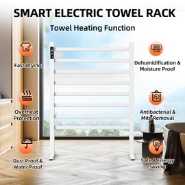 Towel Warmers for Bathroom, Heated Towel Racks for Bathroom, with Timer and Temperature Adjustment, Overheat Protection Function, Freestanding Towel Warmer. Suitable for Bathroom, Bedroom