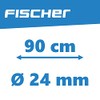 FISCHER 85860 Link Lock Numbers Length 90 cm Black