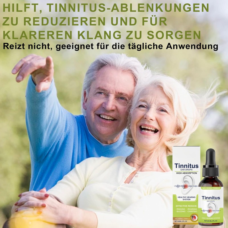 Tinnitus Ear Drops (60ml) - Gentle Formula to Support Ear