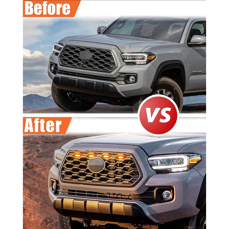 ‎MODIPIM Amber Shell Amber Light 4pcs Tacoma LED Grill Lights