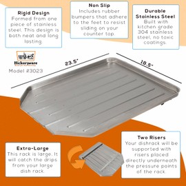 Hickoryware Aqua Series, Dish Drain Board, Stainless Steel, USA Made