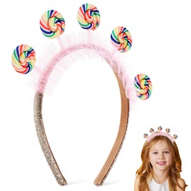 FRCOLOR 4pcs Lollipop Headbands Pink Candy Headband Headband Hair Hair Accessories Party Favors