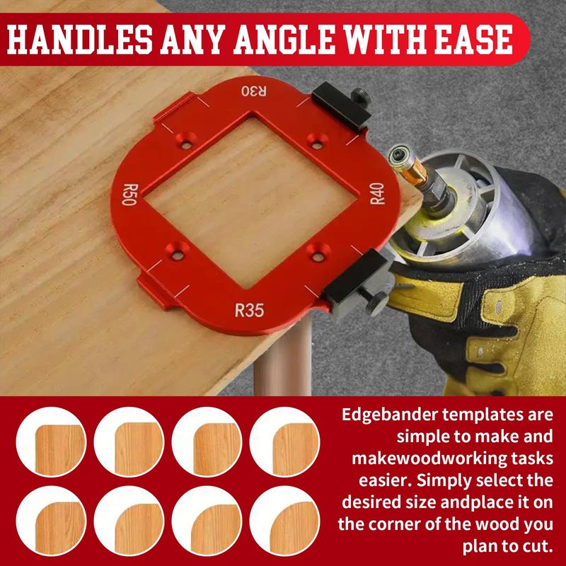 2 Pieces Radius Jig Router Templates Stencils Corner 4 in