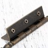Dophee 2Pcs 127x44mm Antique Bronze 6 Holes Hinges for Vintage