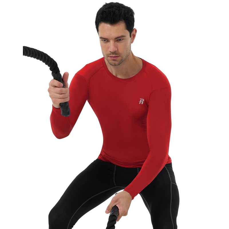 Runhit Long Sleeve Compression Shirts for Men, UPF 50+ Men's