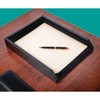Dacasso Leather Front-Load Letter Tray, Black