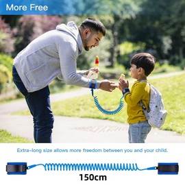 Baby Anti-Lost Belt, 1.5 m Safety Lead for Children, Wrist Strap with Adjustable Velcro Fastening, Ideal for Walks, Shopping, Breathable, Skin-Friendly Material