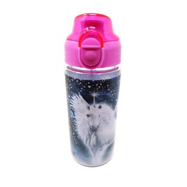 Theonoi Auslaufsichere Kinder Wasserflasche Trinkflasche Flasche bruchsicher leicht aus Tritan BPA-frei 500 ml für Schule Kindergarten Sport (Unicorn Einhorn)