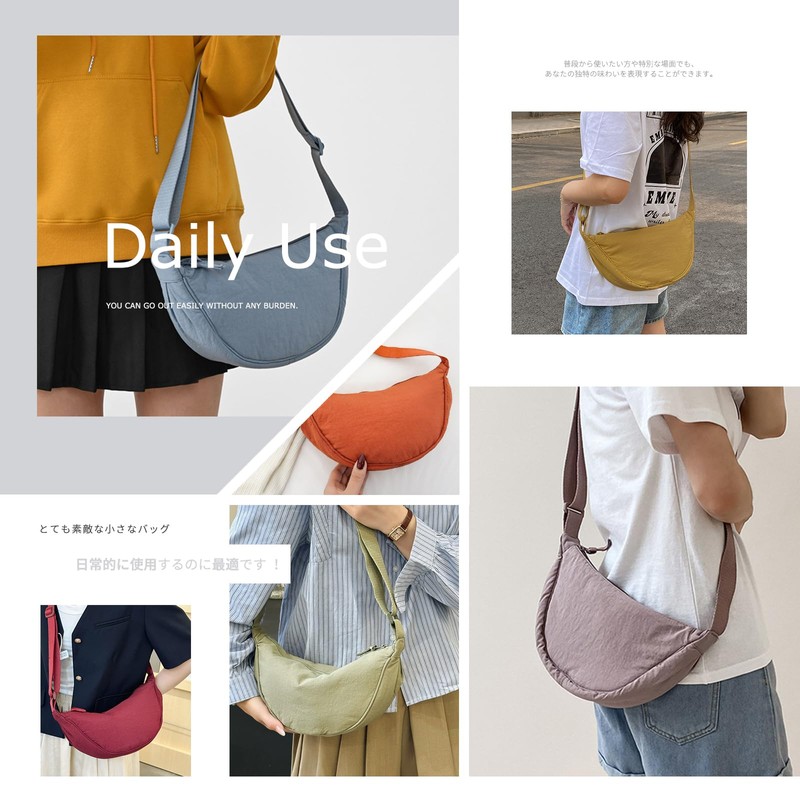 GlamollaMisse Crescent Shaped Mini Shoulder Crossbody Bag, Shoulder Bag, Handbag,