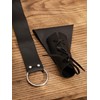 HAQUIL Medieval, Viking Faux Leather O-ring Belt and Sword Frog,