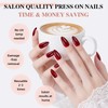 Sifvoo Red Press on Nails, Short Press on Nails Almond