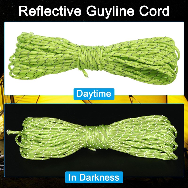 PATIKIL 65ft Reflective Guyline Camping Paracord 3mm Tent Cord Guyline
