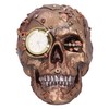 Nemesis Now, Bronze, Scrapped Skull Steampunk Skeleton Figurine, 19cm