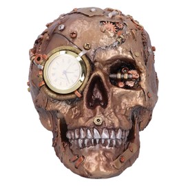 Nemesis Now, Bronze, Scrapped Skull Steampunk Skeleton Figurine, 19cm