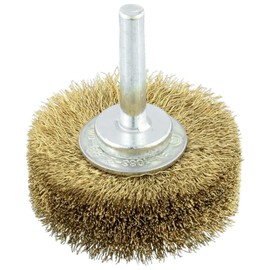 Osborn 2506542 Wheel Brush Crimped of Brass Wire, 0 V, Silver/Gold