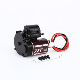 RCAWD FCX24 Motor 130 72t & FCX24 Transmission Metal Gearbox Combo for FMS 1/24 FCX24 Power Wagon, Smasher V2 Monster Truck Upgrades Parts Black, C3012BL