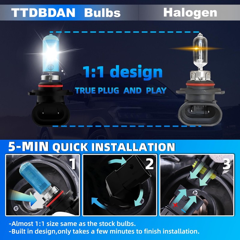 TTDBDAN Headlights Compatible with 2013 2014 2015 Toyota RAV4 Halogen