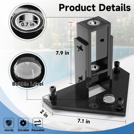 JUGGHOME Pool Fence Drill Guide, Ground Drilling Guide Tool with Bubble Level, Drilling Aid for Installing Pool Safety Fence on Concrete Floors, Anchor Hole Size 0.7 in