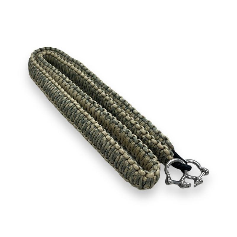 Paracord Cooler Strap:_White w/Red Green Print