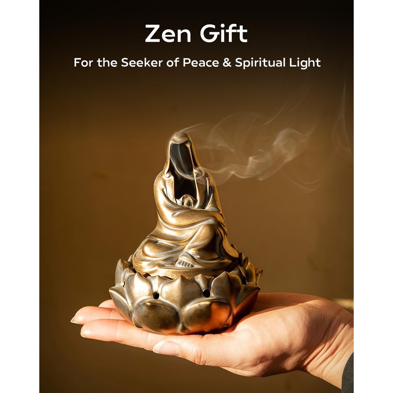Zen Incense Burner for Cone & Coil – Ceramic Faceless