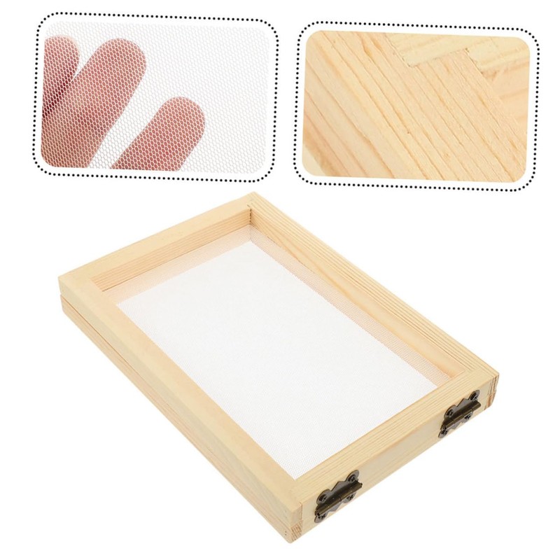 iplusmile 3pcs Wooden Paper Making Frame Kit Compact DIY Paper