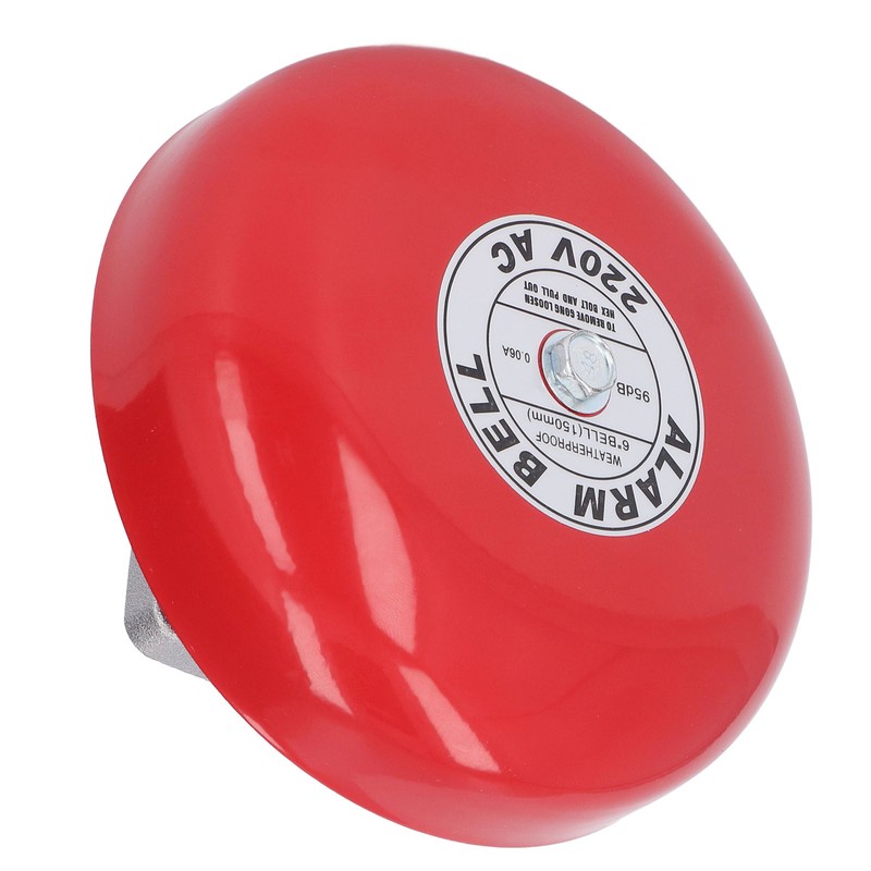 Fire Alarm Bell Electric Metal Round 6in 95db 220V Accessory
