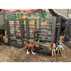 (6x) Custom Dinosaur Fence Panels for Toy Jurassic Park Dinosaurs | Robust