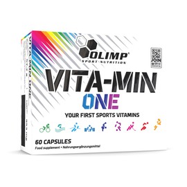 Olimp Vita-Min One Your First Sports Multi Vitamin and Mineral Complex Biotin Ginseng VIT C D B12 60 Capsules