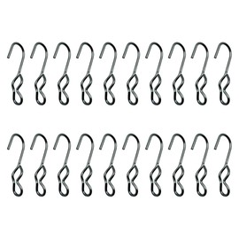 Stevens Lake Parts Set of 20 SJ Hooks for Rubber Rope Shock Cord Bungee Cord Tarp Strap Tie Down