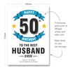 Husband 50th Birthday Card - Best Husband Ever Execept for