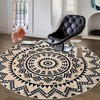 Lacomfy Modern Rug 5.2Ft Round Boho Bedroom Carpet Circle Farmhouse