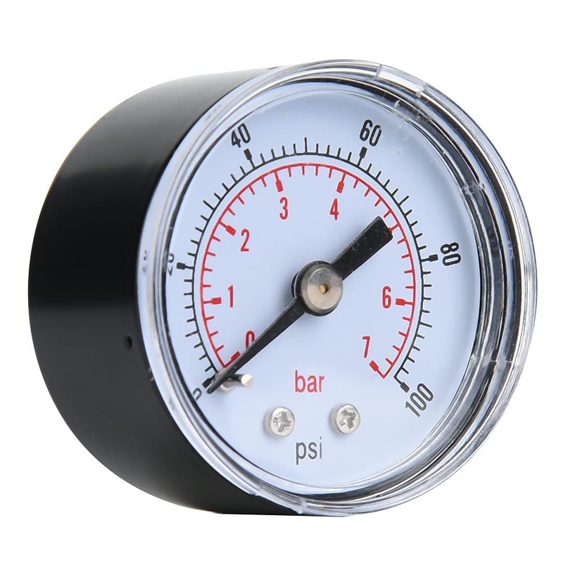 Mechanical Pressure Gauge Measuring Tool 1/8 Inch BSPT Back Connection