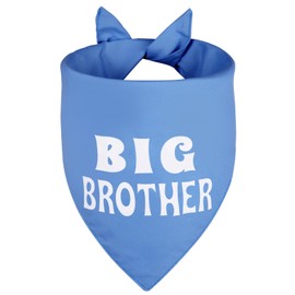 Agroon Big Brother Dog Bandana Blue XLarge 1PCS, Adjustable Triangle Scarf, Pregnancy Announecment, New Baby for Family.
