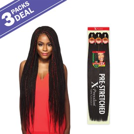 Outre Braids X-Pression Kanekalon 3X Pre Stretched Ultra Braid 72" (3-pack, 2T1B/350)