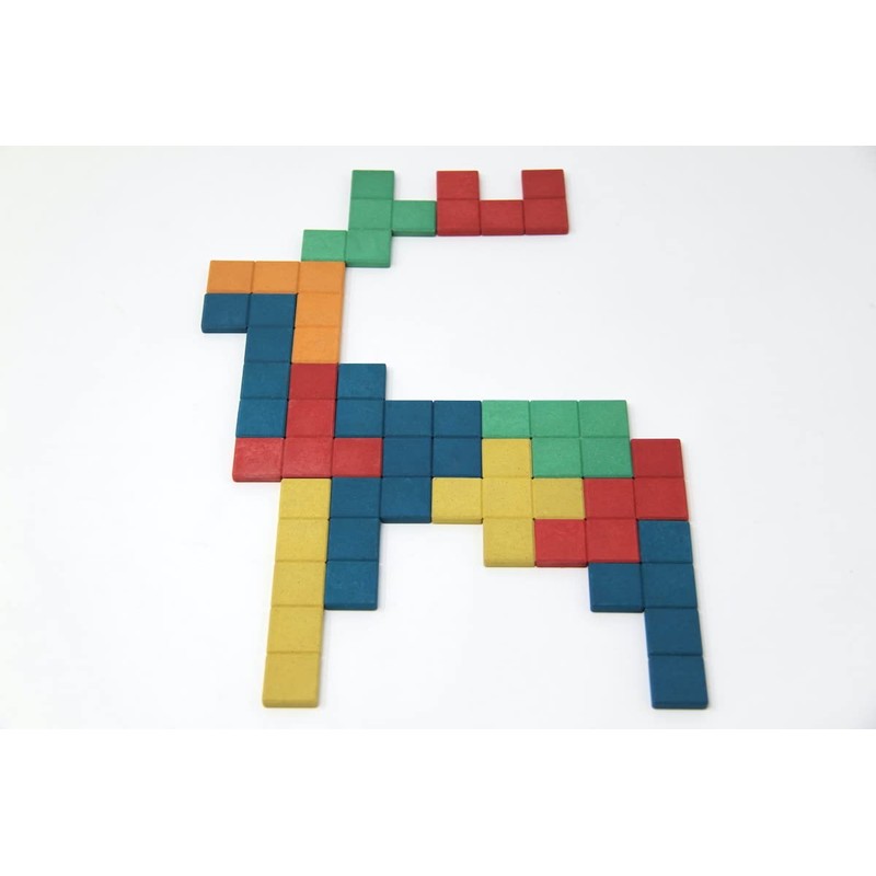 WISSNER 080590.000 Active Learning Pentominos 60 Pieces RE-Wood Beige