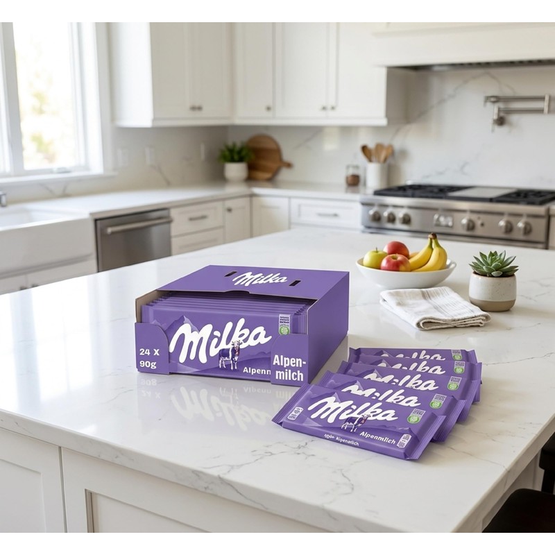 Milka Alpenmilch Chocolate Bar (Pack of 24)