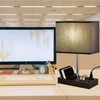 Briever USB Table Lamp, Multi-Functional Desk Lamp with 2 AC