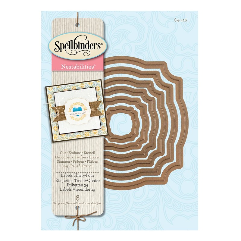 Spellbinders S4-416 Nestabilities 'Labels Thirty-Four' Scrapbooking Template