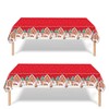 2 Pack Christmas Table Cloth Party,137x274cm Rectangle Large Plastic Tablecloth