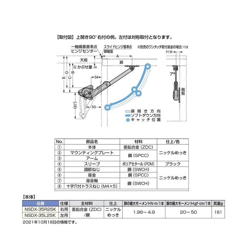 sugatune工業 Lamp Stamp sohutodaunsute- NSDX – 35l2sk 左用 NSDX –