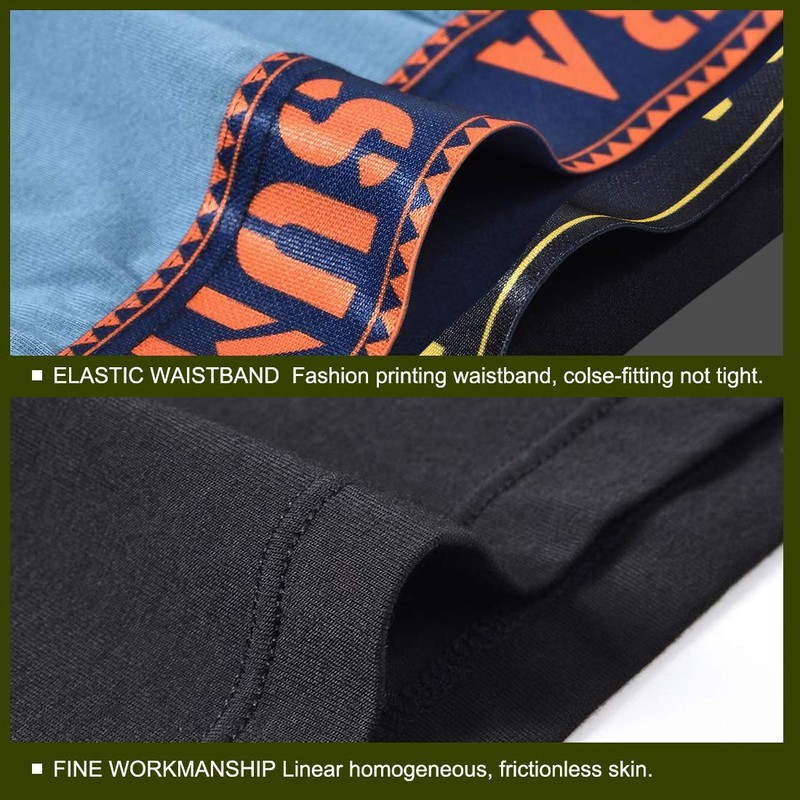 SUMABA Mens Underwear Moisture Wicking Long Leg Bamboo Viscose Boxer