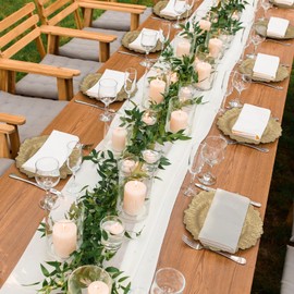 MAONAME 13" Gold Charger Plates Set of 10, Round Reef Chargers for Dinner Plates, Plastic Plate Chargers Bulk for Table Setting, Wedding Decor