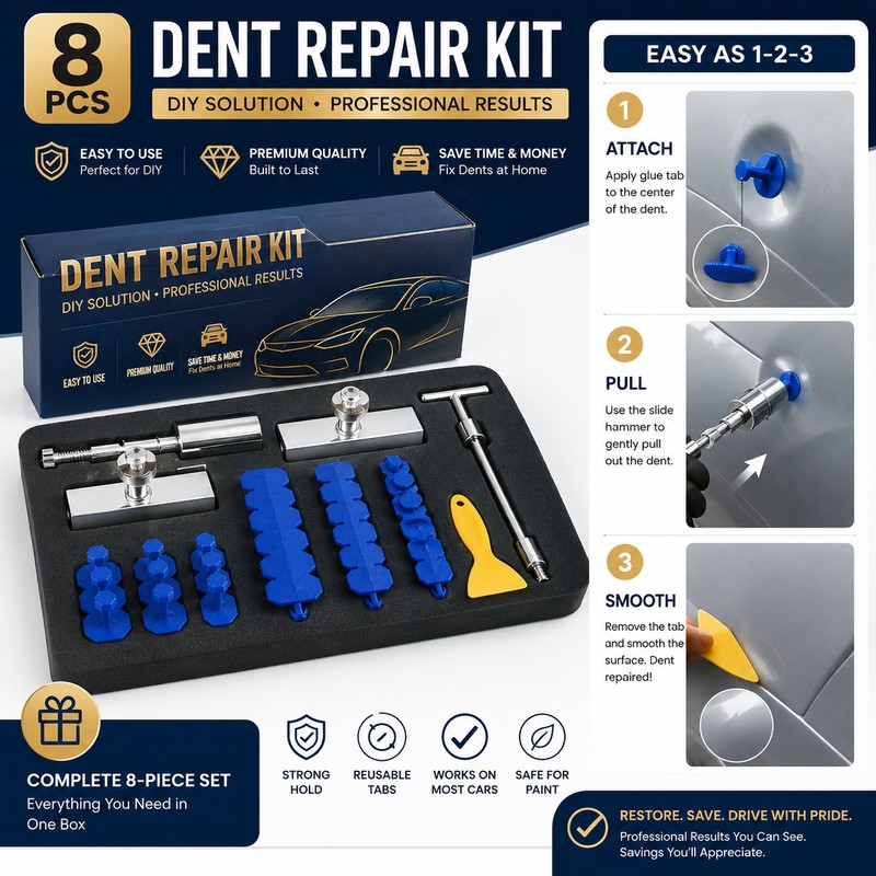 Car Dent Repair Puller Kit for Auto Body Panels –