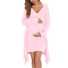SWOMOG Womens Maternity Robe 2PCS Nursing Nightgown for Breastfeeding 3