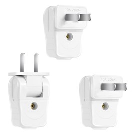 Replacement Plug 2 Prong, Extension Cord Replacement Male Power Plug, Electrical Replacement Plugs, Plugs Replacements 2 Prong, for Small Appliances Strips Lamps DIY Craft, 3 Pcs, White