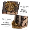 Abaodam 1 Set Garden Micro Landscape Mini Firewood Farm Firewood