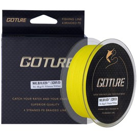 Goture Braid Fishing Line, Freshwater Saltwater Line, Braided Line,8LB, 547Yds, 0.07MM, Yellow