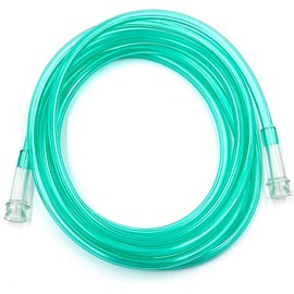 ResOne 50Ft Oxygen Supply Tubing, Crush Resistant, Standard Connectors for Nasal Cannulas, Cannula Nasal Tubing, Oxygen Concentrator - Green