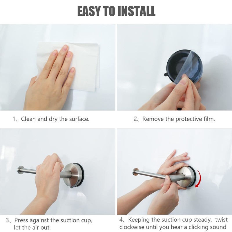 DGYB Suction Cup Toilet Paper Holder - No Drill Adhesive