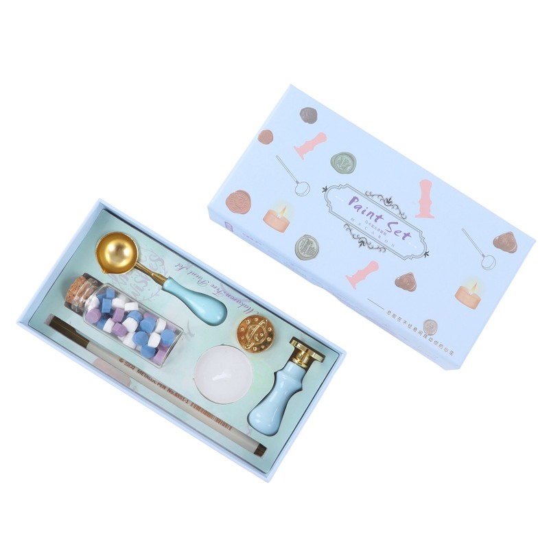 Wax Sealing Stamp Kit Clear Pattern Delicate Wax Detachable Handle
